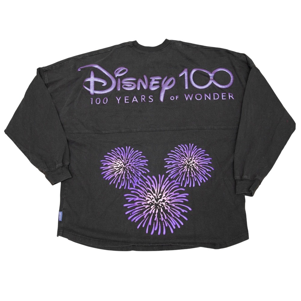 Disney 100 Years of Wonder Spirit Jersey Adult XL Purple Glitter Puff Print